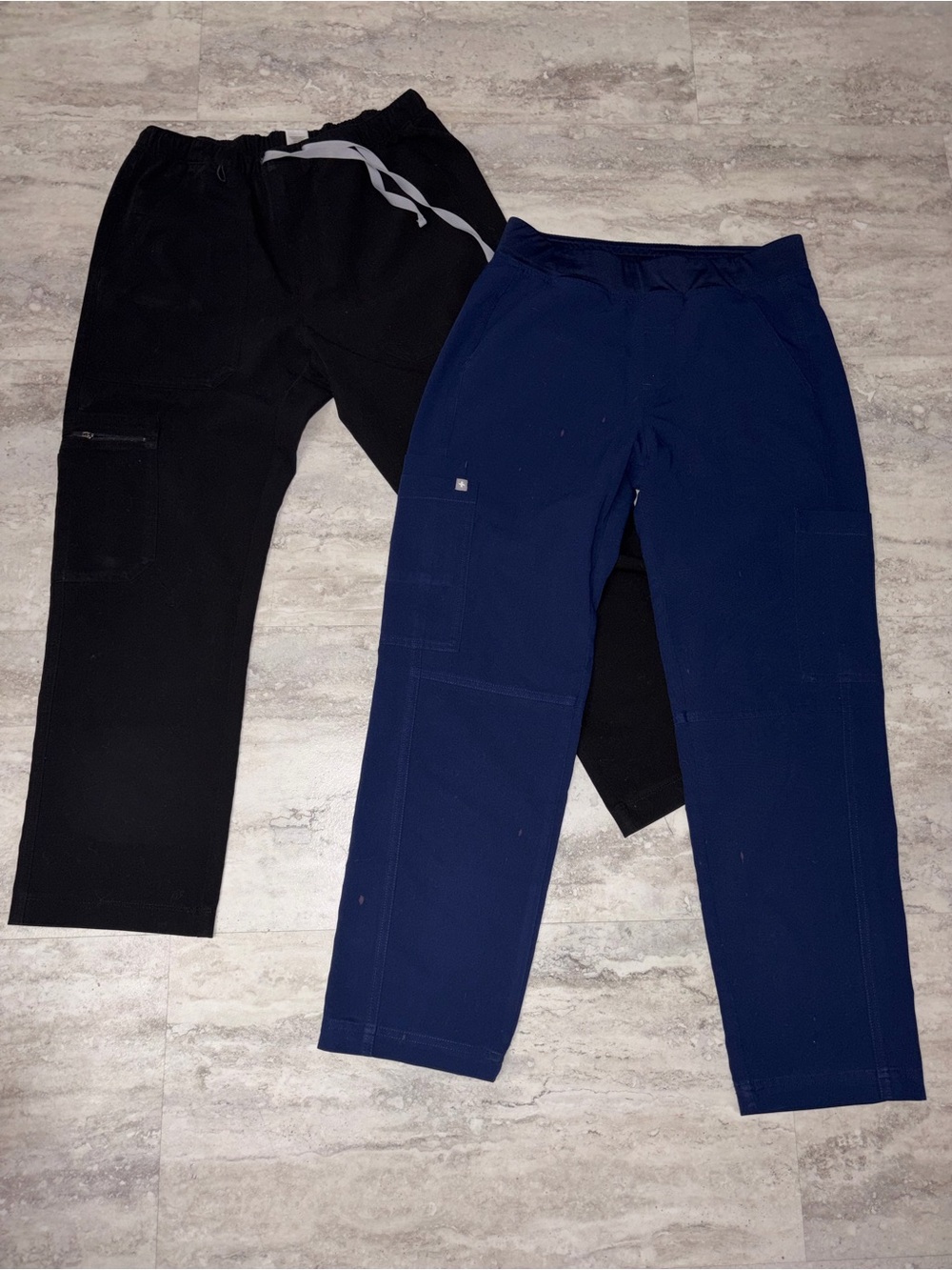 Figs Cargo Scrub Pants — Navy and Black